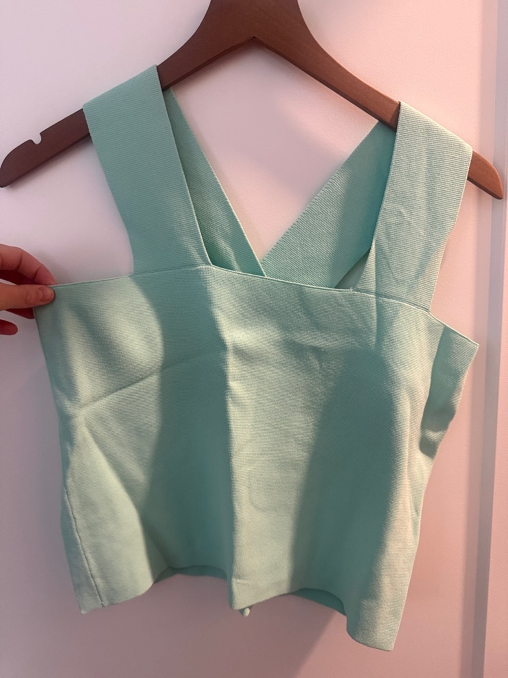 House of Harlow 1960 Mint Green Wide-Strap Crop Tank